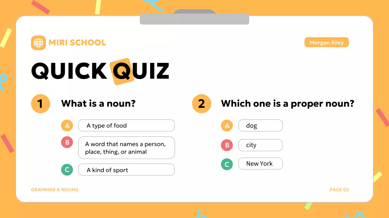 Bài thuyết trình hướng dẫn ngữ pháp đơn giản màu xanh