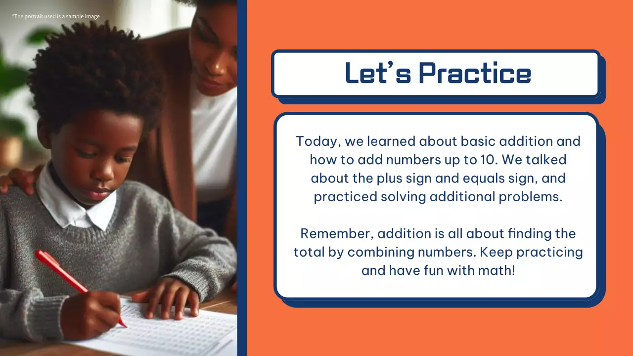 Orange Simple Math Course Presentation