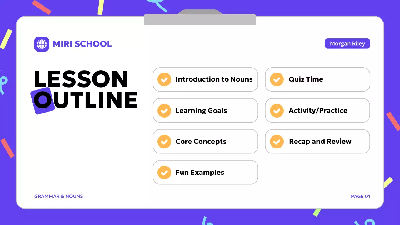 Bài thuyết trình hướng dẫn ngữ pháp đơn giản màu xanh