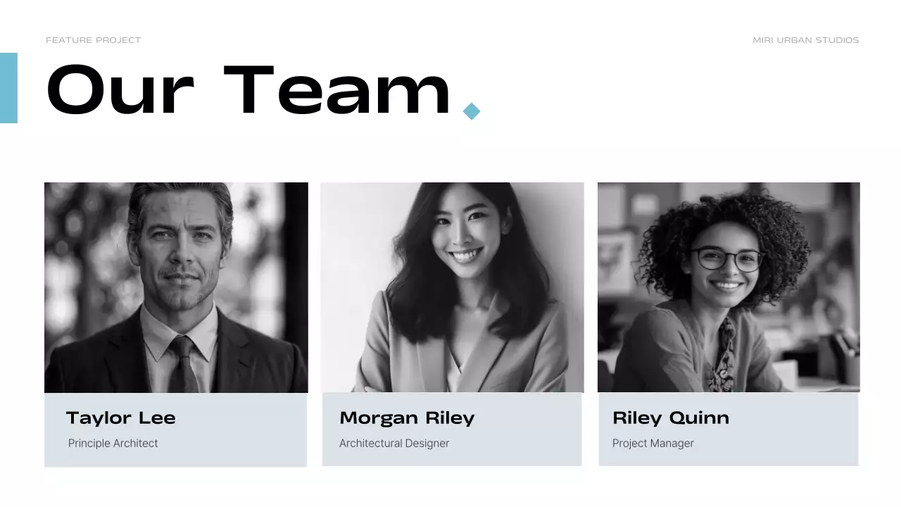 그레이 모던 건축 포트폴리오 프레젠테이션