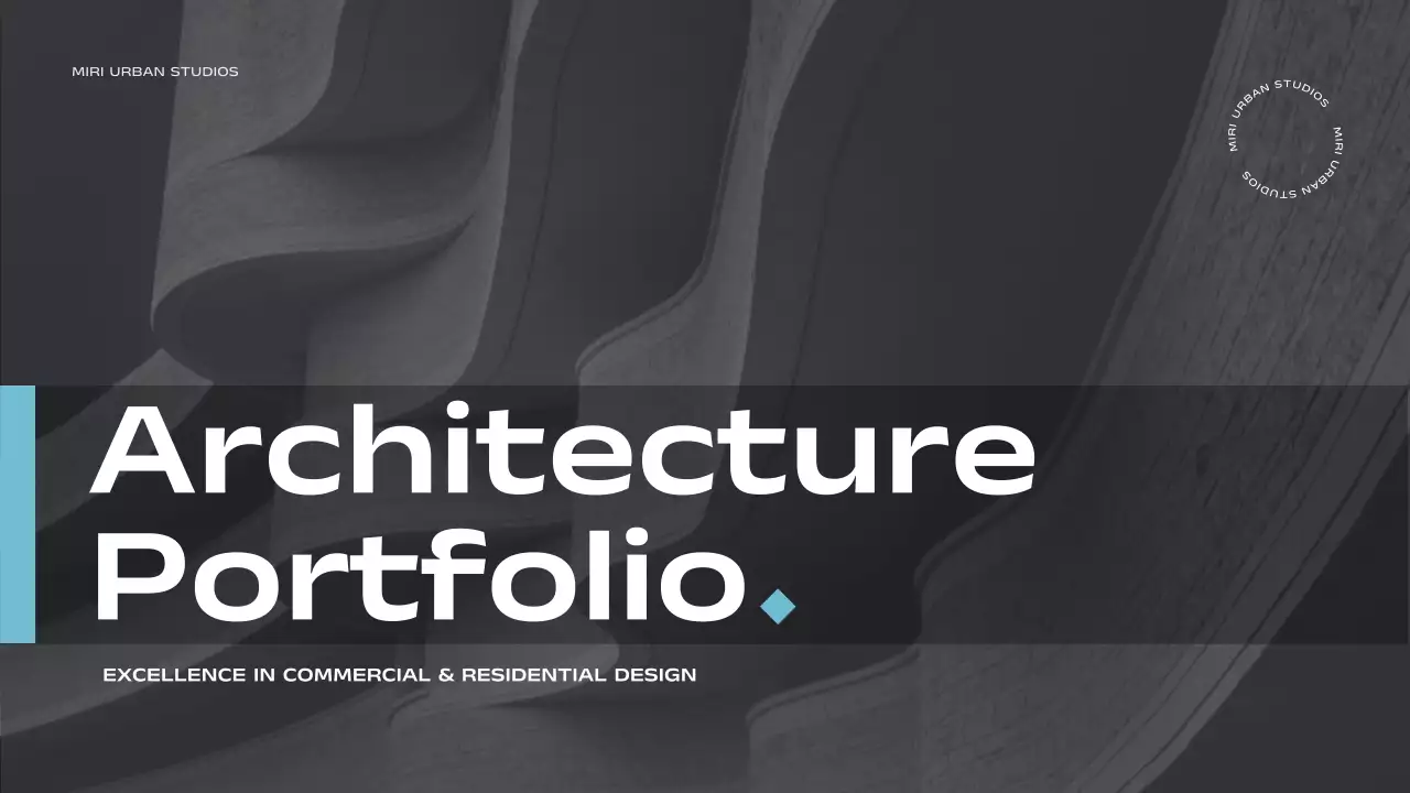 그레이 모던 건축 포트폴리오 프레젠테이션