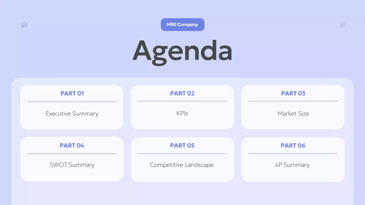 블루 모던 비즈니스 플랜 프레젠테이션