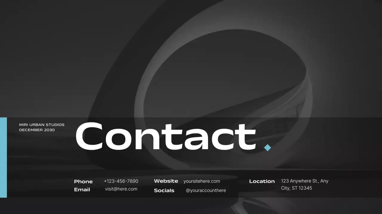 그레이 모던 건축 포트폴리오 프레젠테이션