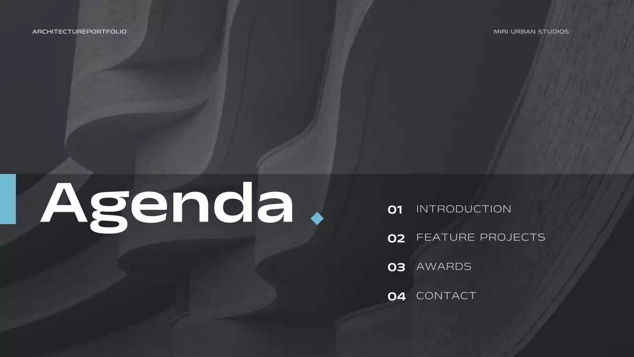 그레이 모던 건축 포트폴리오 프레젠테이션