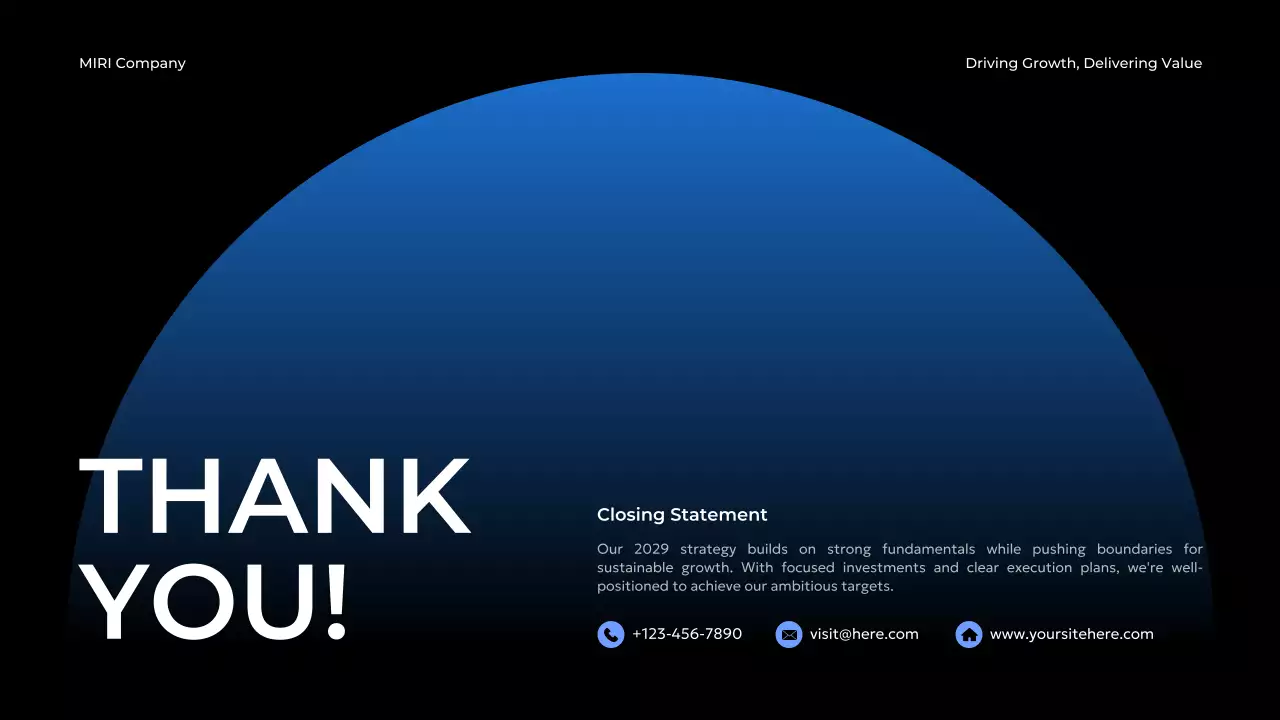 Blue Modern Annual Report Presentation