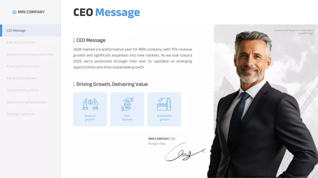 Blue Modern Business Report Presentation