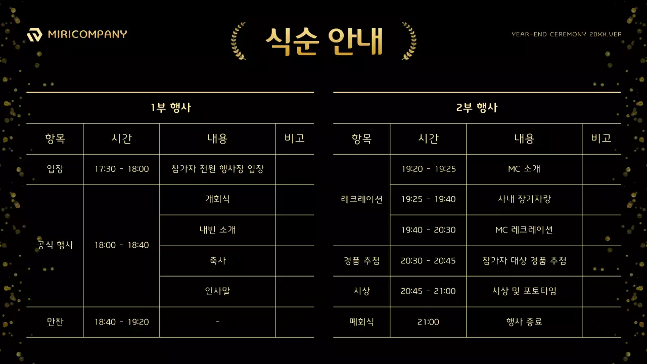 금색 트렌드 시상식 상패