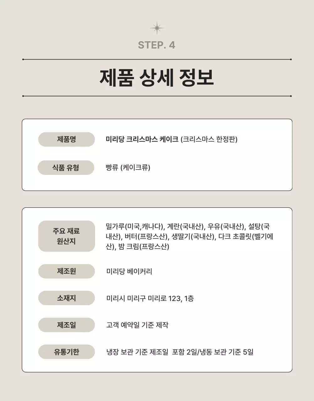 빨강 빈티지 크리스마스 케이크 홍보