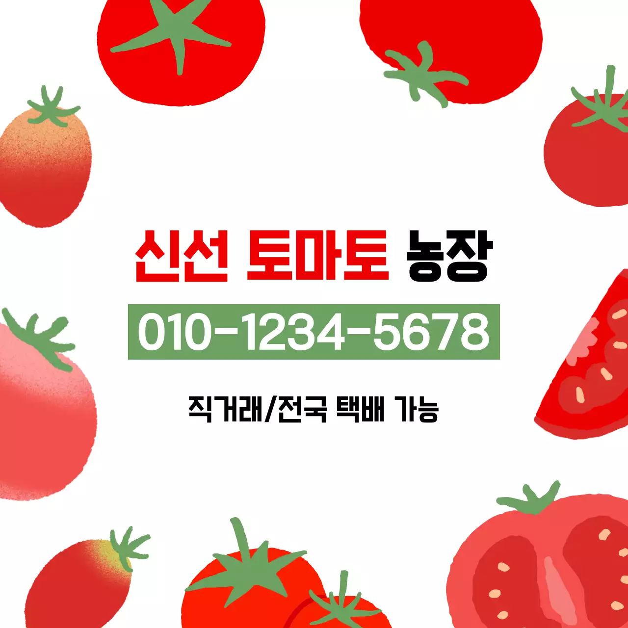 심플한 토마토 광고 피드