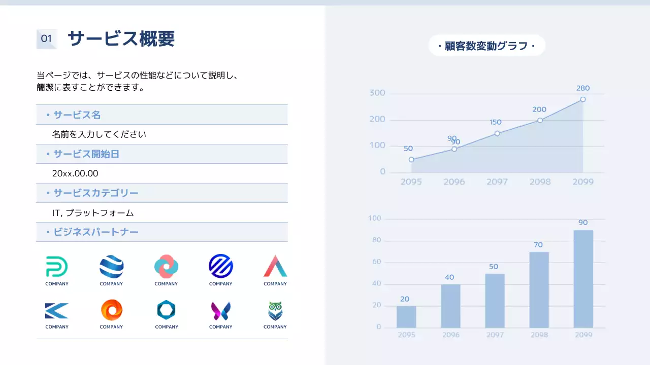 青 シンプル ビジネス 提案書 プレゼンテーション