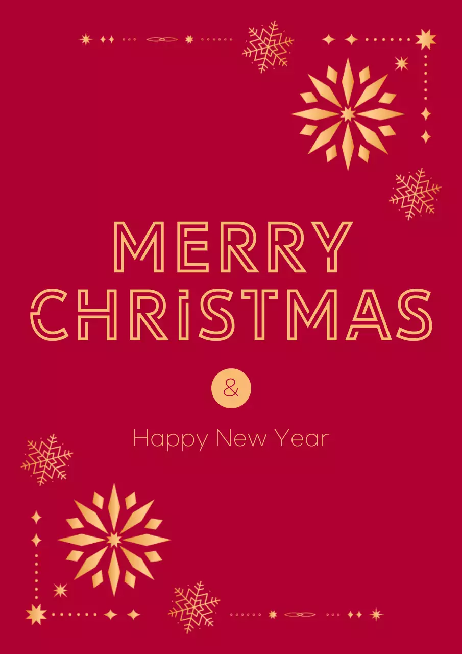 빨강 심플 크리스마스 엽서