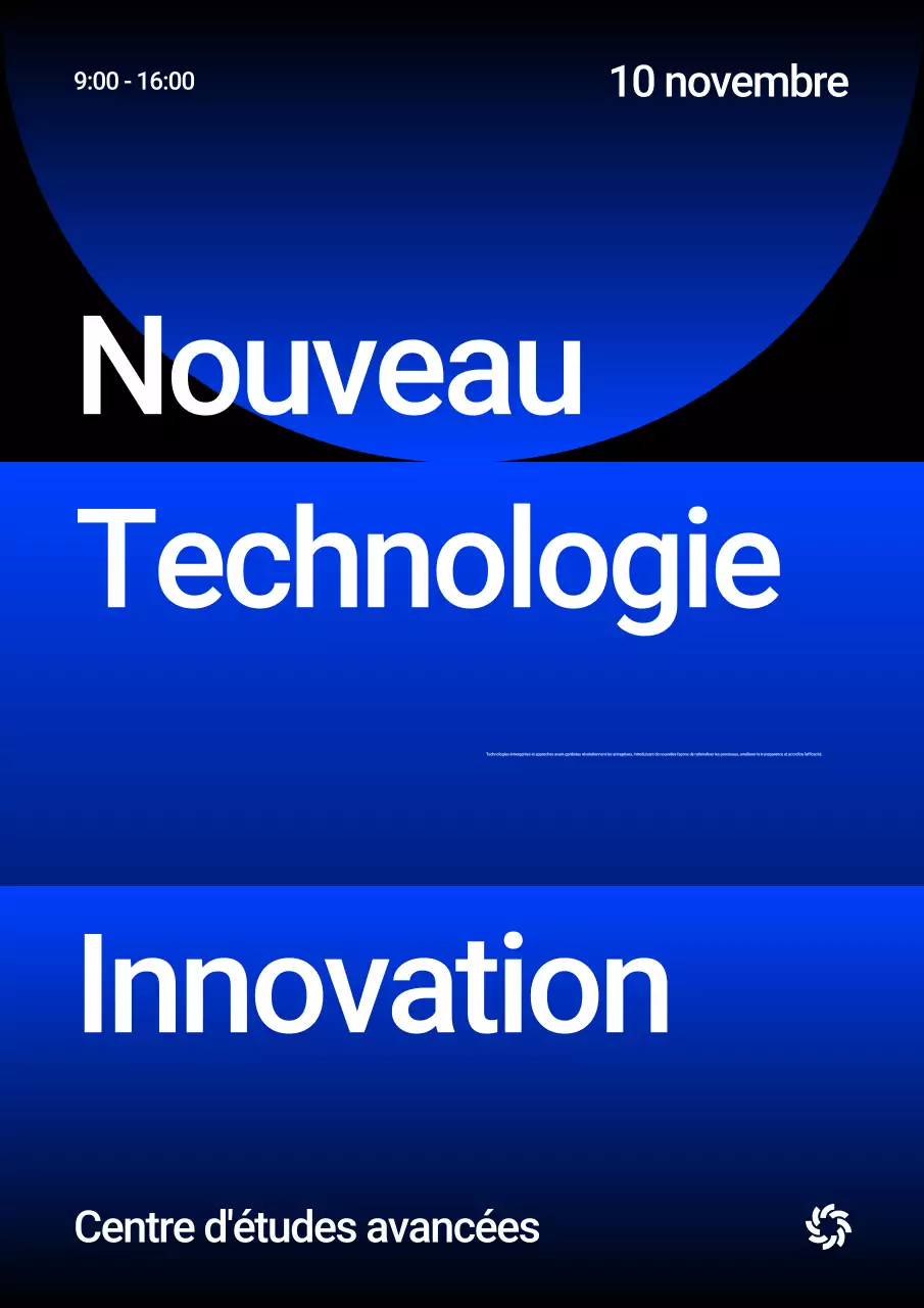 annonce de la conférence blue modern