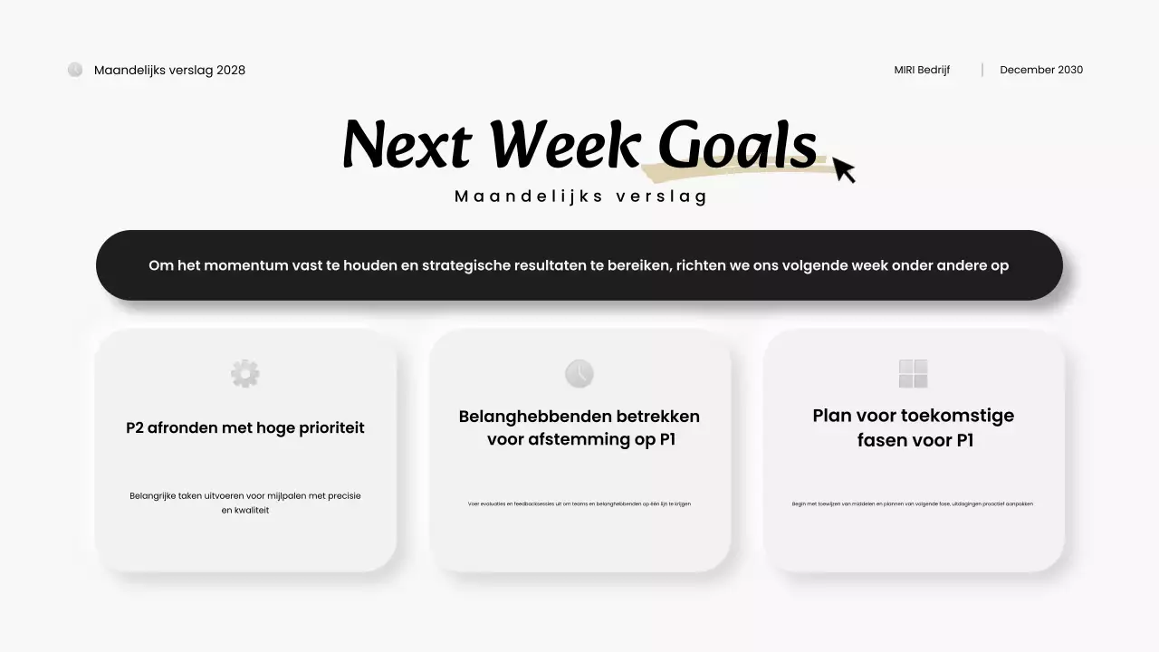 zwart-wit modern maandoverzicht