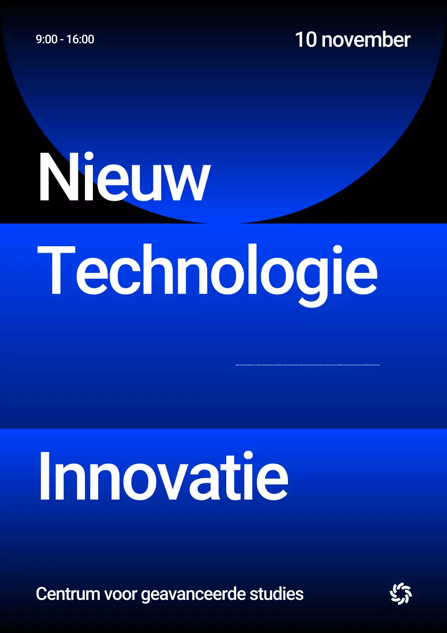 aankondiging blauwe moderne conferentie