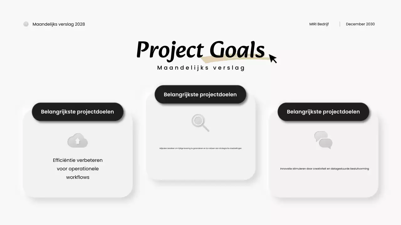 zwart-wit modern maandoverzicht