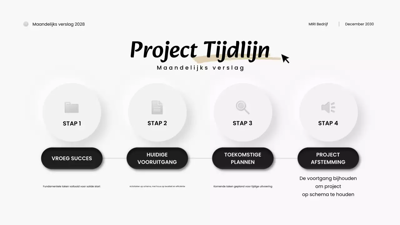 zwart-wit modern maandoverzicht