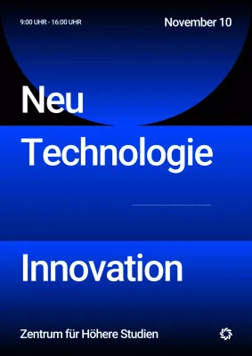 blue modern Konferenzankündigung