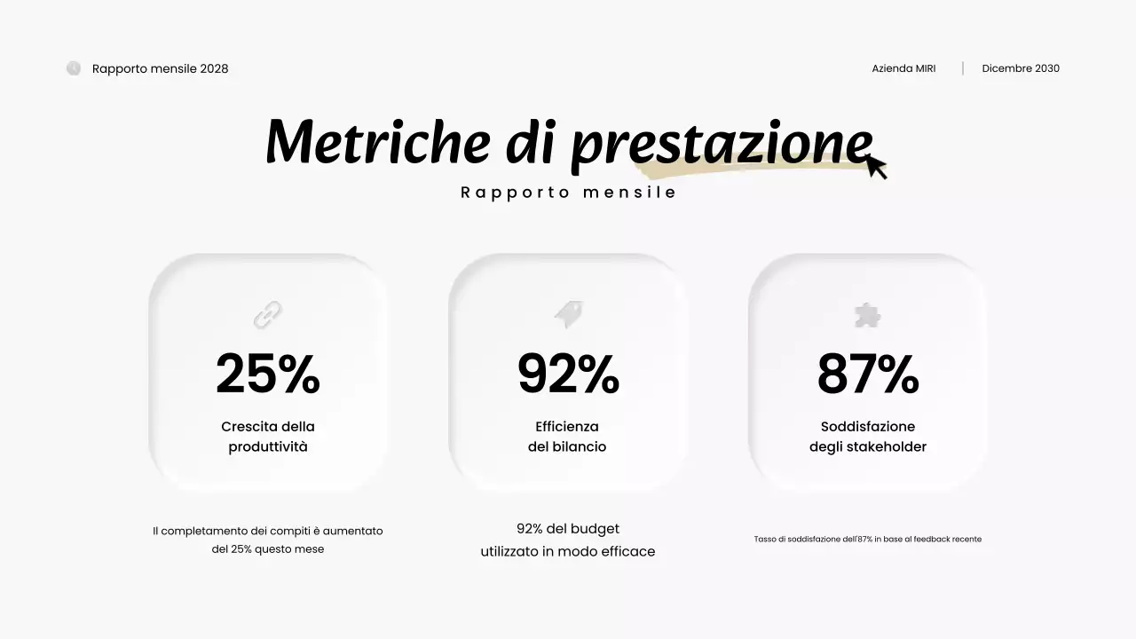 rapporto di revisione mensile moderno in bianco e nero