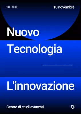 annuncio conferenza blu moderna