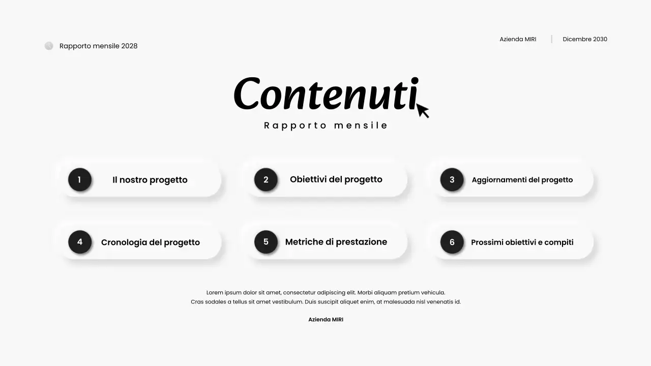 rapporto di revisione mensile moderno in bianco e nero