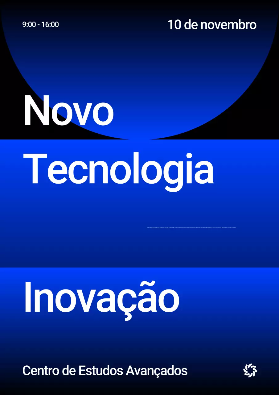 anúncio da conferência blue modern