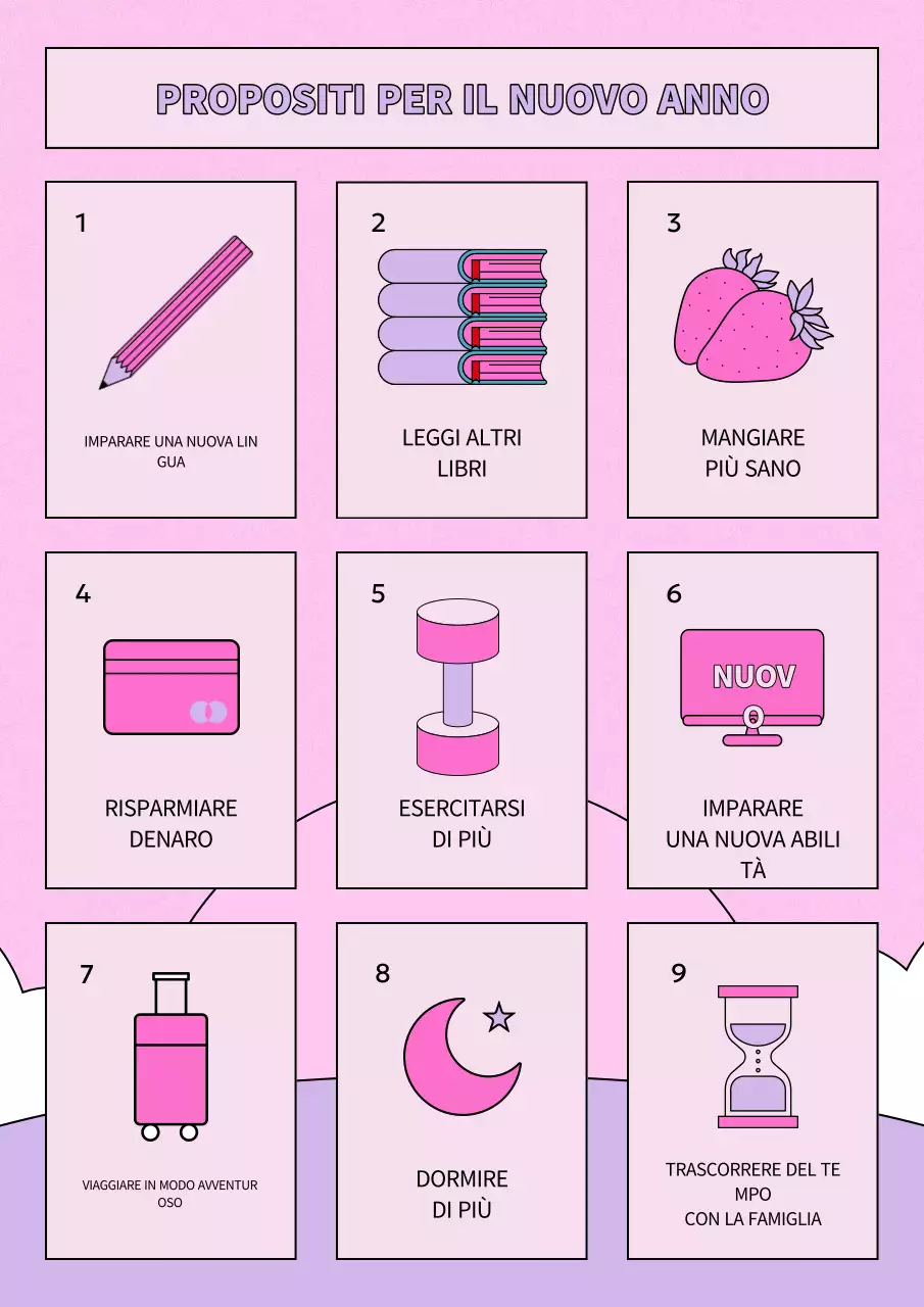 planner rosa di tendenza per il nuovo anno