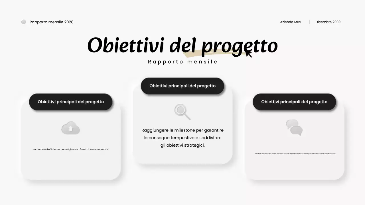 rapporto di revisione mensile moderno in bianco e nero