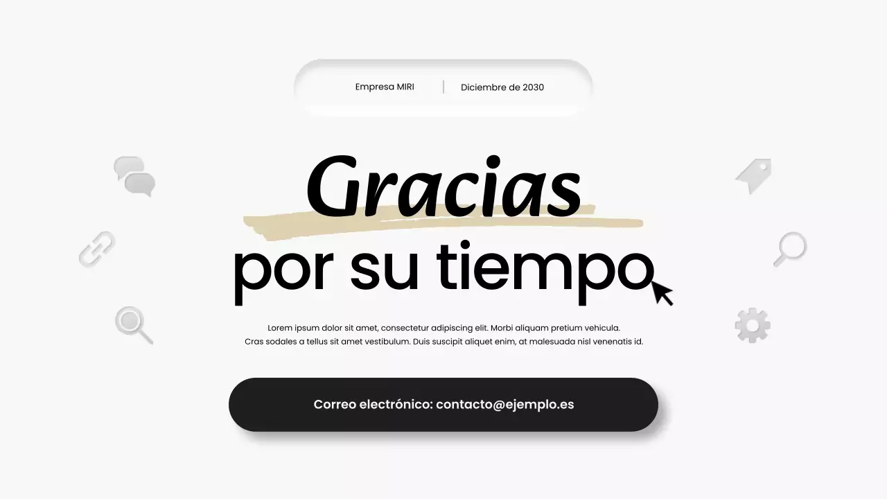 informe mensual moderno en blanco y negro