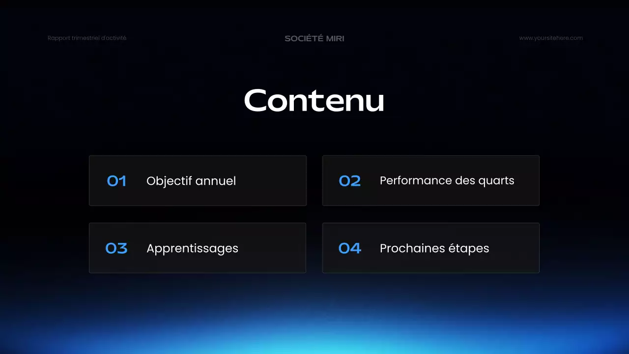 blue modern business report