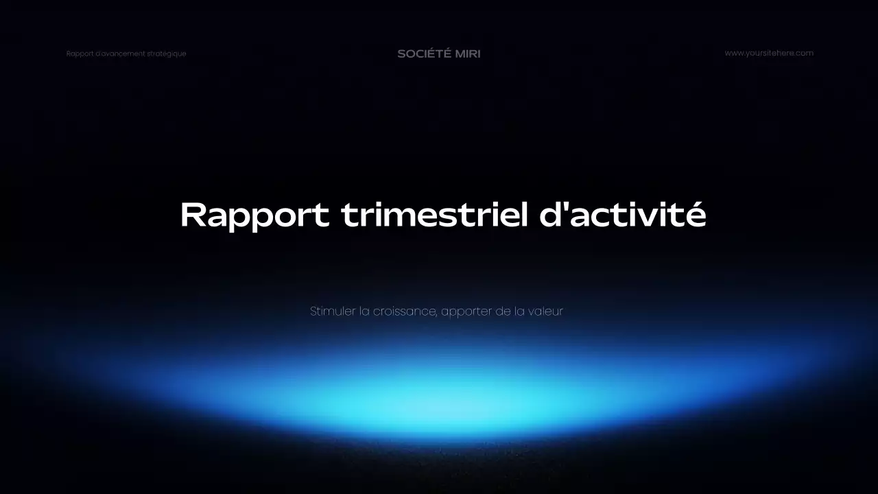 blue modern business report