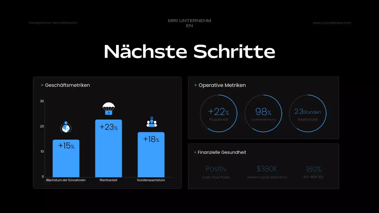 blue modern business report