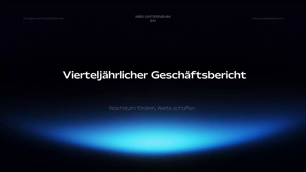 blue modern business report