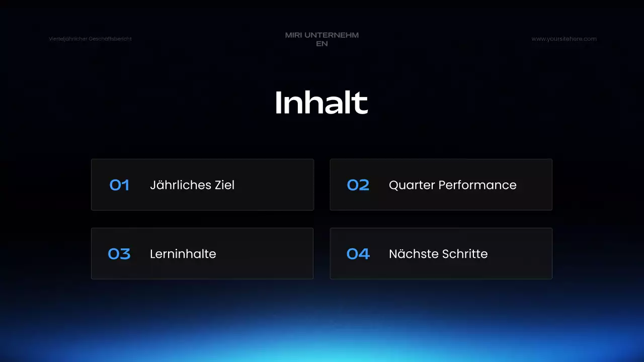 blue modern business report