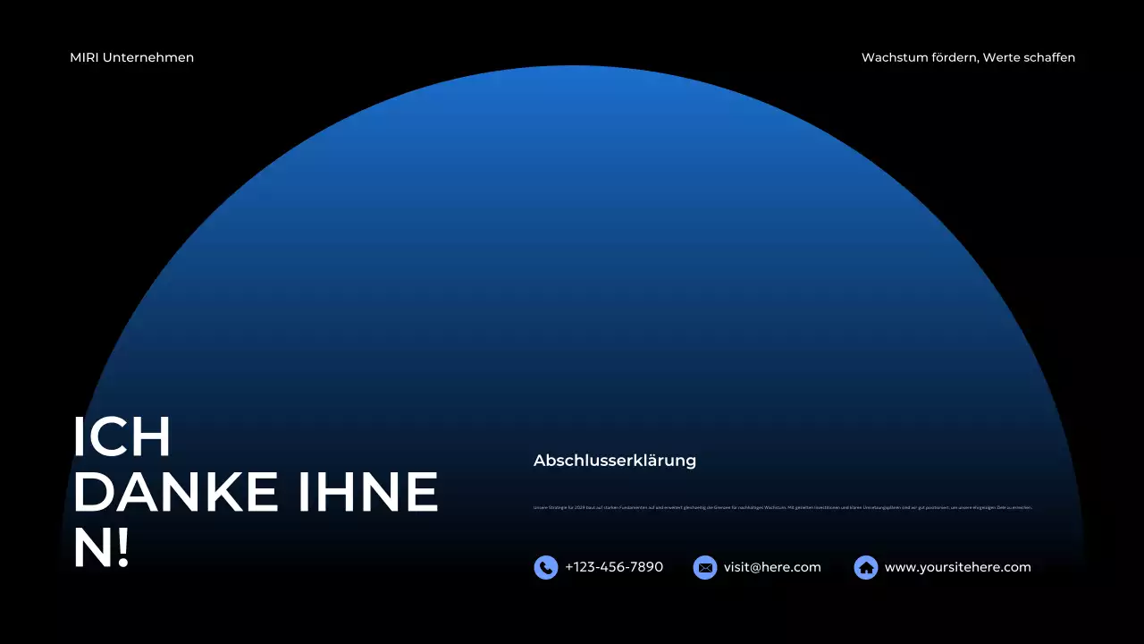 blue modern business report