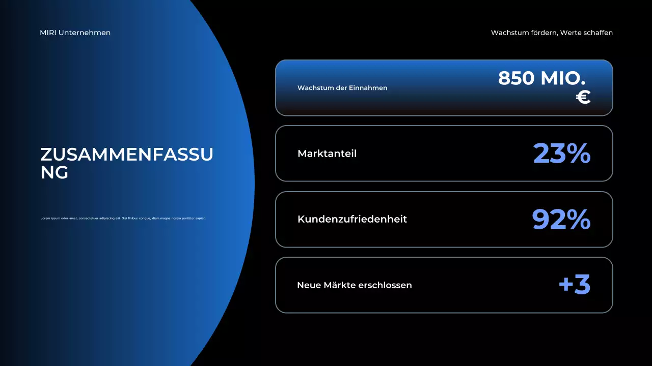 blue modern business report