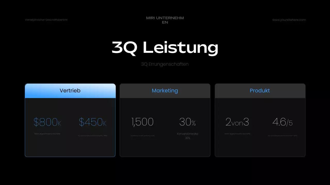 blue modern business report