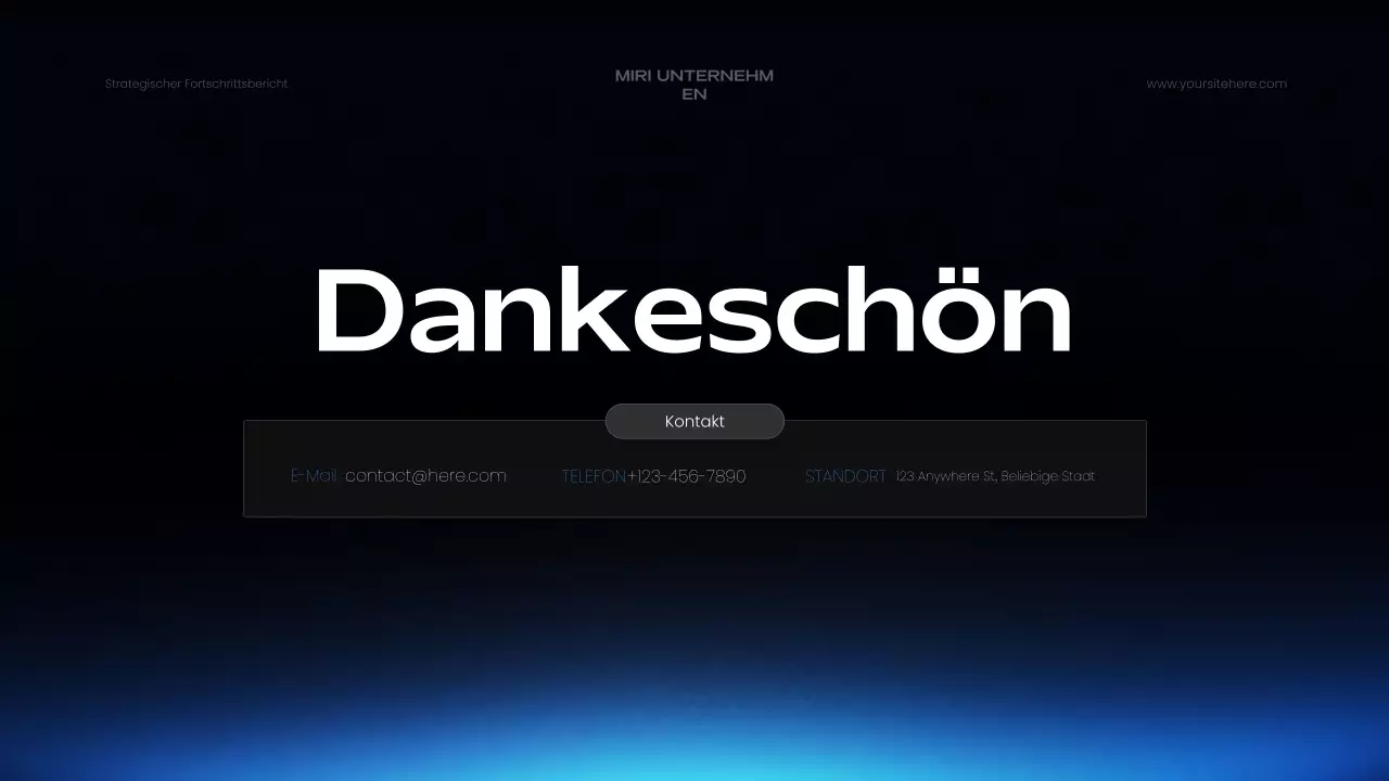 blue modern business report