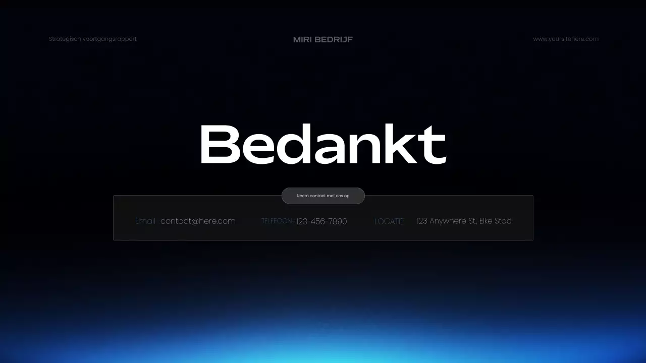 blauw modern zakelijk verslag