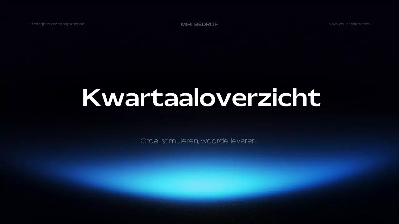 blauw modern zakelijk verslag