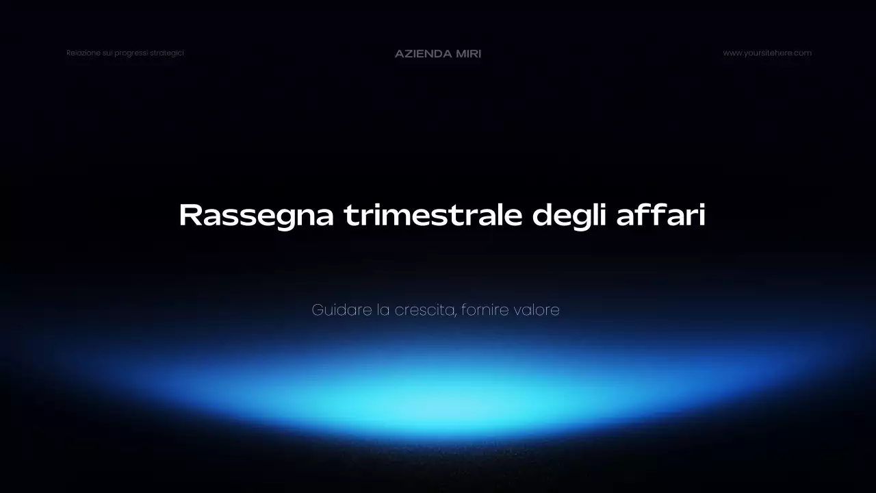 relazione aziendale moderna blu