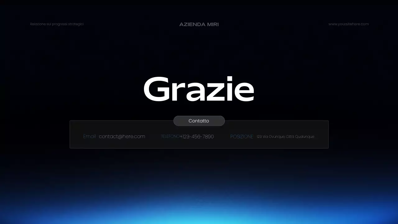 relazione aziendale moderna blu