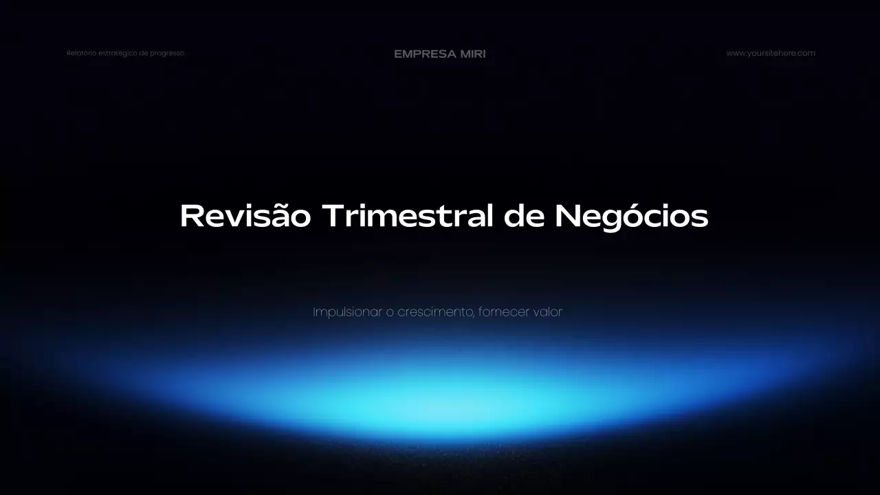 relatório de empresa moderna azul