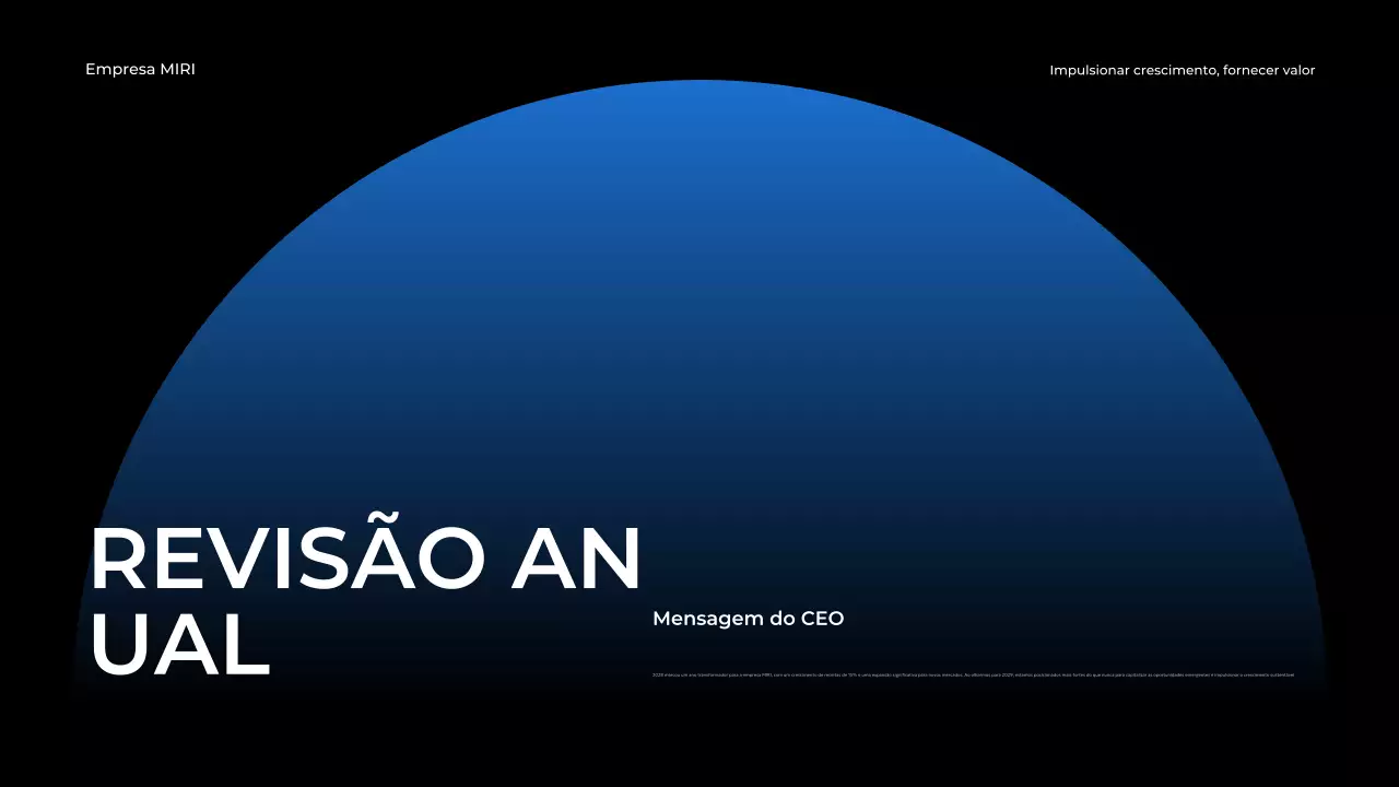 relatório de empresa moderna azul