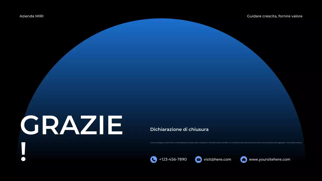 relazione aziendale moderna blu