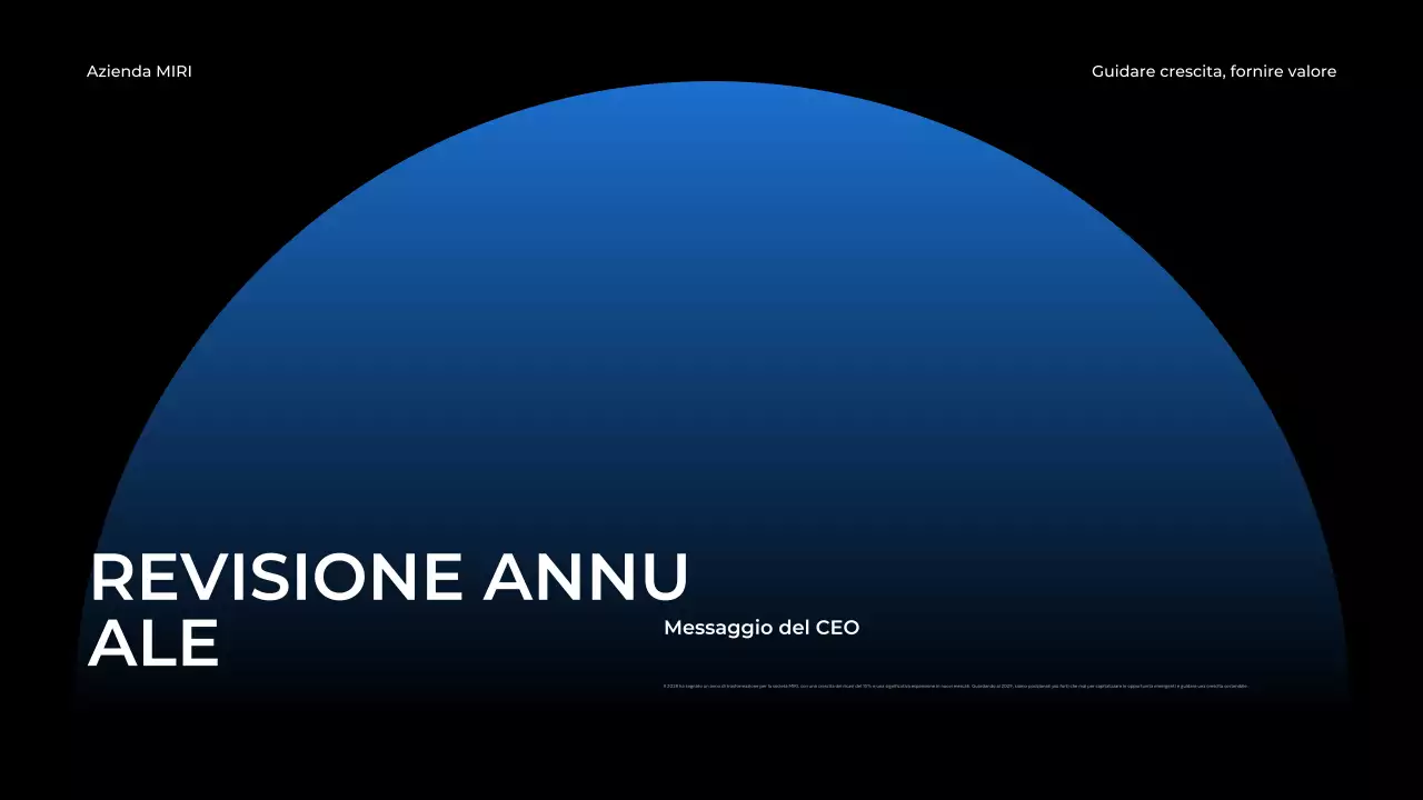 relazione aziendale moderna blu