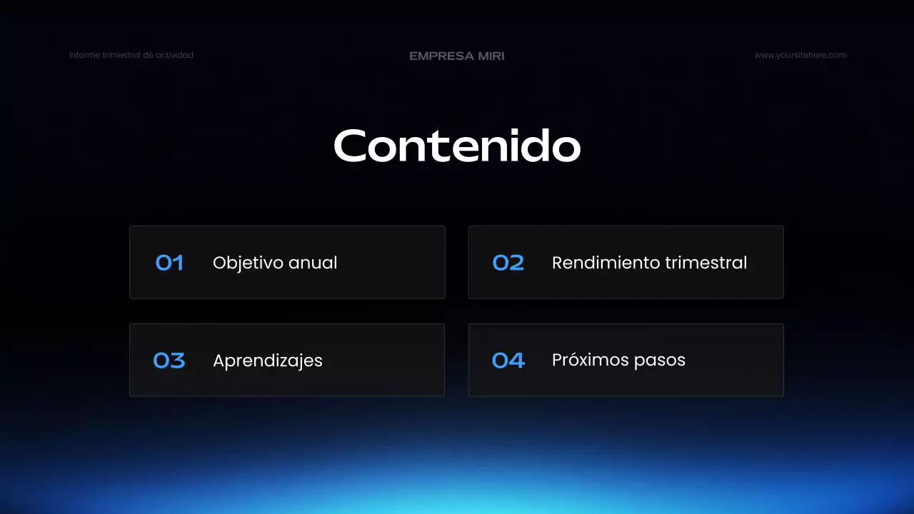 blue modern business report