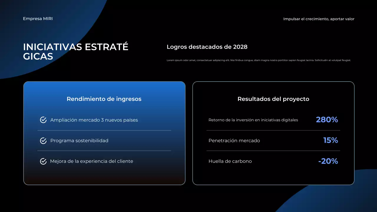 blue modern business report