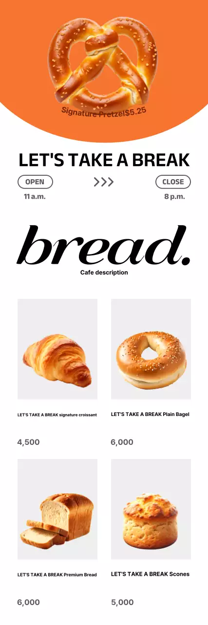 Anúncio de café moderno laranja