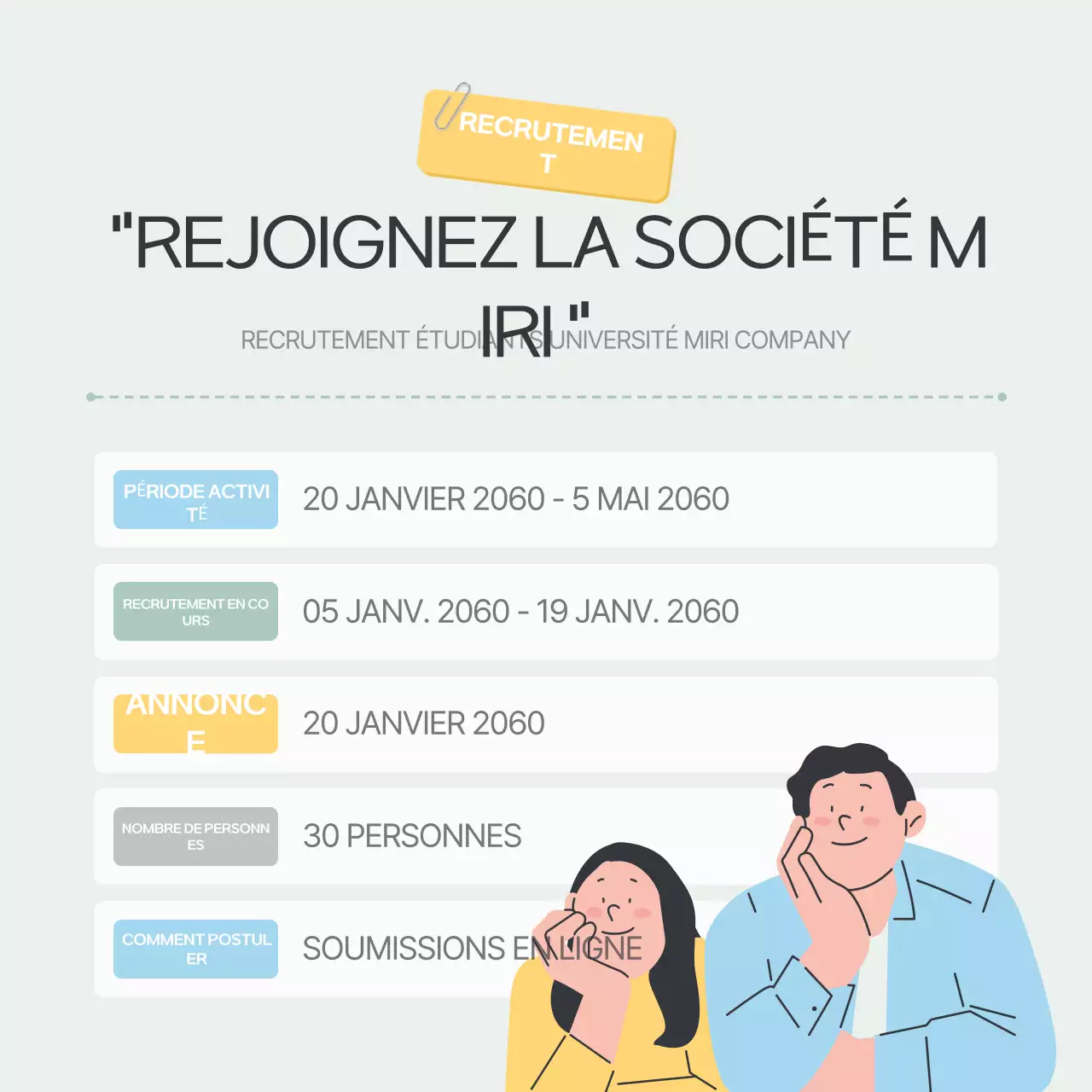 Promouvoir Mint Neat Recrutement de supporters