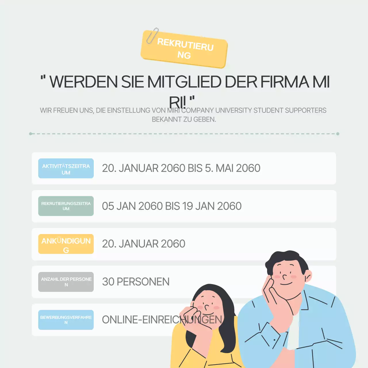 Förderung von Mint Neat Unterstützerwerbung